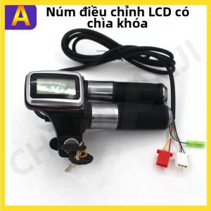 Màn Hình LCD 60V Có Tay Cầm Điều Khiển Đèn Ban Đêm Chế Độ Tốc Độ Cao Và Thấp Dành Cho Xe Tay Ga Citycoco Phụ Kiện Độ Chế.