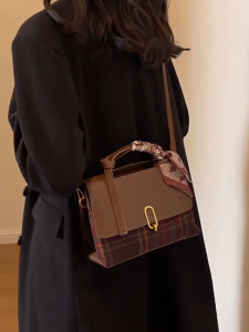 SKM Womens Classic Plaid Sling Bag BG957 Beg Perempuan