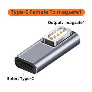Compatible with magsafe1/2 Magnetic Charging Adapter USB-C to magsafe1/2 Magnetic Adapter for MacBook Air Pro 100W Fast Charging
