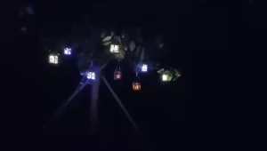 Lampu Raya Solar Palace Lantern Outdoor Solar Lights Hanging Light Garden Lamp LED Lawn Lamp Camping 花园灯