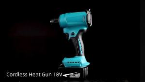 18V Heat Gun Shrink Wrapping Tool Hot Air Gun Air Dryer Soldering Thermal Blower with LED display Tool only No battery
