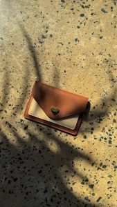 MICHAELA Envelope Mini Card Holder Two Tone Golden Heart Accent Chic for Work Leisure WP5517022 XD