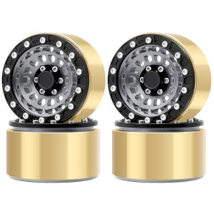 4PCS 1.9" Beadlock Wheels Aluminum Rims Upgrades for Axial SCX10 I II III AXI90046 TRX4 TRX6 Gen7 Gen8 1/10 RC Crawler Car Acces