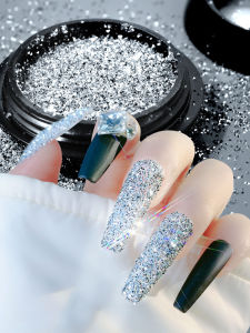 Mukasi Sparkling Diamond Powder Reflex Nail Decoration Triangle Stereo Super Shiny Nail Drill Any Skin Type Normal Size