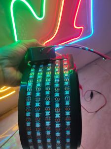 Strobo text LED ws2812 5baris