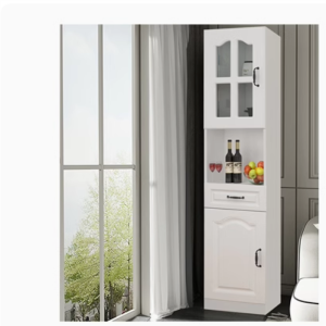 Customized Kitchen Dining Cabinet Living Room Wall-Mounted Storage Cabinet Fridge Clip Sofa Edge Cabinet Storage Cabinet Liquor Cabinet European Style