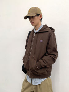 Roaringwild | Embroidered Logo Double Zipper Mens Hoodie