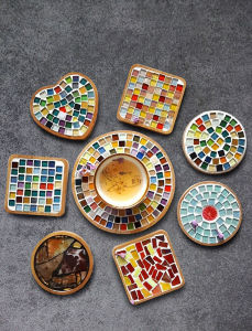 hàng sẵn mới về Miếng Lót Cốc Lót Ly. Khuôn Silicone Làm Đế Lót Ly Họa Tiết Mosaic - Làm thủ công đế lót ly