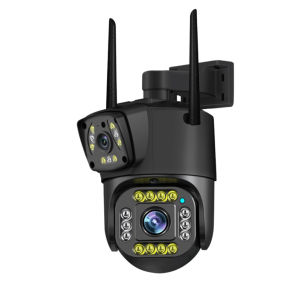 【Fast delivery】 High-Resolution 4MP Dual Lens WiFi Security Camera Outdoor 360 Degree View Night Vision Waterproof System