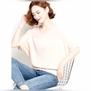 Korean Fashion High Quality  Plain Color Knitted Batwing V neck Blouse Top   - xs to large - classy and elegant - timeless top - casual or party top - classic top - super kapal ng tela - hindi kayo magsisi - our aim is to produce quality clothes - premium
