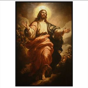 Tranh chân dung chúa giesu. Tranh treo tường dán tường sơn dầu canvas trang trí. CGI-1599