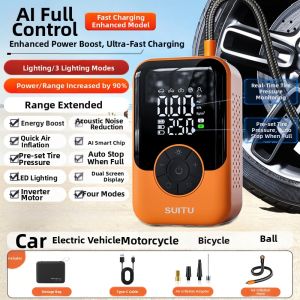 Portable Tire Inflator Pump Pressure Gauge