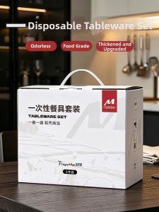 TAFUMAN | Disposable Food Grade Heavy Duty Heat Resistant Tableware Set