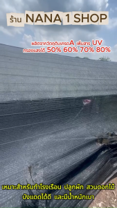 ตาข่ายกรองแสง 80% กว้าง 2เมตร ยาว 5m/10m/20m (ดำ/เขียว/ฟ้า/บรอนซ์เงิน)สแลนกันแดด/ปลูกผักออแกนิค/บังแดดที่จอดรถ