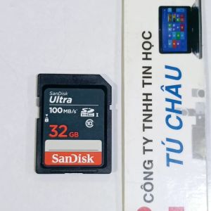 Thẻ nhớ SD 32GB Class 10 (100 MB/s) / Hiệu Sandisk Ultra SDHC Class 10 (Thẻ máy chụp hình)