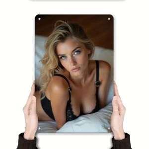 CIFbuy | EternalBloom Angel Wall Art 8x12 Inch Trang Trí Theo Phong Cách Gothic Bằng Kim Loại Màu Đen Cho Quầy Bar Tại Nhà - Tấm Trang Trí Nhà Cửa