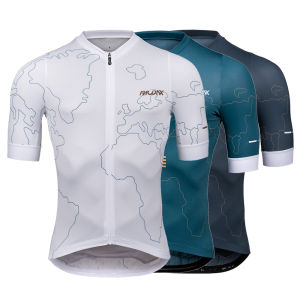 Raudax Mens Summer Short Sleeve Cycling Jersey UV Protection Ropa Ciclismo Racing Bike Wear Shirts Maillot Bicycle Clothing
