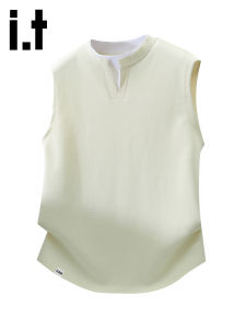 izzue | Cooling Faux Two-Piece Casual Mens Sleeveless Vest