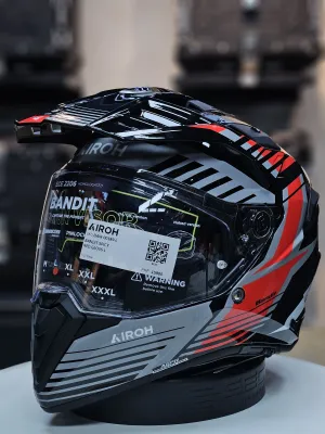 Airoh Bandit motorcycle helmet with dual visor and intercom ready