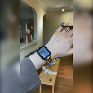 Starlight Color Metal Strap for Apple Watch Ultra 49mm 8 7 45mm 41mm 38mm Stainless Steel Braid Smart Watch Wristband for iwatch Series 11 10 9 8 7 6 5 4 3 SE 2 1 44mm 42mm 40mm