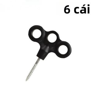6 Móc Vít Phát Sáng Khóa Dây Đinh Lều Cắm Trại Đi Bộ Đường Dài Móc Ba Mắt Phụ Kiện Buộc Dây Ngoài Trời Đồ Dùng Du Lịch