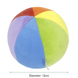 Baby Recognition Color Ball Plush Bells Ball Plush Multi Color Sensory Educational Toy Pet Training Toy Colorful Plush Bell