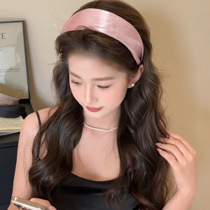 Phụ Kiện Tóc Satin Pháp Viền Rộng Thời Trang Thanh Lịch Màu Trơn Thanh Lịch Phụ Kiện Tóc Kẹp Tóc Trang Sức Thời Trang