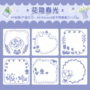 Flower Hollow Stencil for Oil Pastel Drawing and Poster Making Cross Border Painting Template