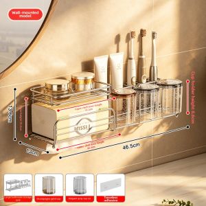 BANGJIE | High-end Stainless Steel Wall-mounted Toothbrush Holder Shelf