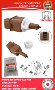 36750-T2A-A01 ORIGINAL BRAKE SWITCH 4PIN FOR USE ON: HONDA CITY T9AJAZZ TFAACCORD TAOCRV T5ACIVIC TBA
