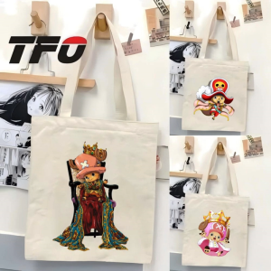 TFO Tote Bag One Piece the Straw Hat Pirates Monkey D. Luffy Versatile Ideal for College School