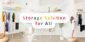 OUROOM ราวแขวนกับผ้า 1 ราว 3 ชั้นวางไม้ ใช้ด้านที่แทนกับตู้เสื้อผ้า สำหรับผู้โปรโมตให้กับความคลุมและความสวยงาม