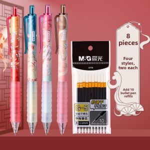 M&G | Student Use Clickable Brushing Pen with Soft Grip Carbon Black Pen 0.5mm