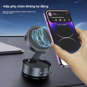 Đế Đỡ Điện Thoại Gắn Trên Ô Tô LiSen Magnetically Absorbed Vacuum Anti-shake High-end Navigation Support Metal Modern Luxury