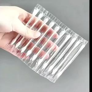 100 Count Disposable Cotton Swabs with Double Heads Travel Portable Independent Packaging for Home & Travel Use
