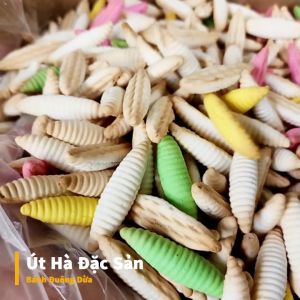 Bánh Đuông Dừa Túi zip 250gr Bánh Con Sâu Sữa Giòn Béo Thơm Ngon Món Ăn Vặt Tuổi Thơ - Út Hà Đặc Sản