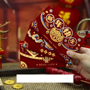 Flocking Red Envelope Luxury Texture Chinese  Hongbao For Spring Festival Blessing  Lucky Red Envelope