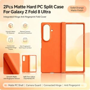 Matte Silky Touch Slim PC Solid Color Case For Samsung Galaxy Z Fold 8 Ultra 7 6 5 4 3 Shockproof Bumper Hinged Protection Cover
