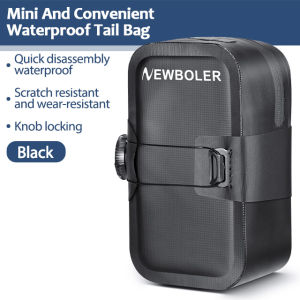 NEWBOLER Bicycle Saddle Bag Seamless Waterproof Wear-Resistant Rotating Lacing Buckle Mini Saddlebag Bike Accessory