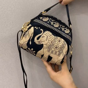 Fashionable Canvas Womens Mini Handbag Crossbody Bag Spring Summer Autumn New Arrival Small Fresh Floral Print Versatile Bag