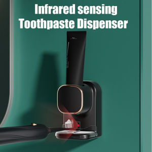 New fully automatic infrared induction toothbrush machine toothpaste dispenser quick response wall mounted toothpaste sensor toothbrush holder detachable bathroom accessories