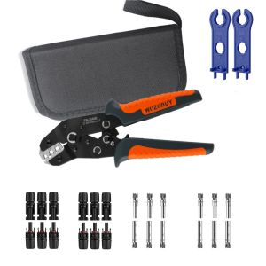 Bộ Dụng Cụ Kìm Bấm Đầu Nối Năng Lượng Mặt Trời SN-2546B 14-10 AWG Kìm Bấm Cách Điện Bằng Thép Carbon Dùng Cho Cáp Tấm Pin Mặt Trời