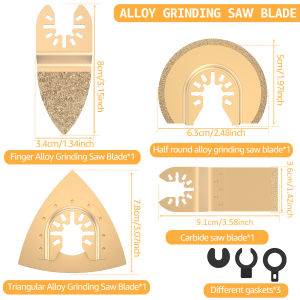 10/4pcs Diamond Oscillating Multitool Blade Quick Change Carbide Grinding Blades for Wood Plastic Polish Cement Grit Saw Blade