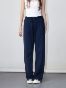 Quần Dài Thể Thao Nữ Two Sweet Thoải Mái Dáng Rộng Cạp Thấp Có Dây Rút Quần Dài Ống Đứng Quần Dài Cotton