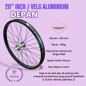 (( WHEELSET 20 ALLOY / TORPEDO )) Roda Velg Wheel Set Sepeda 20 inch BMX Mini Seli Lipat Velk