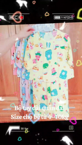 Bộ dài tay bé gái Size 10 (24-26kg) Tole/lanh 2 da loại 1.Có nút cài phía trước cổ áo. Được chọn mẫu