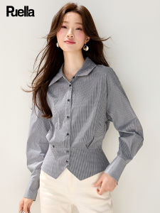 puella | Stylish Business Casual Plaid Long Sleeve Shirt