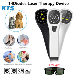 KTS Red Light Therapy Device for Pain Relief Joint and Muscle Pain Reliever Infrared Light with 12pcs 650nm and 2pcs/4pcs 808nm