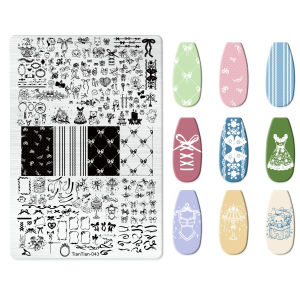Lace Stockings Flower Bird Trees Nail Art Stamping Plates Animal thicken Template Plate Mold Printing Plates Nail Art Stencil
