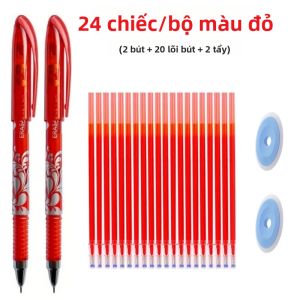 MROOFUL | Bộ 6 Bút Gel Xóa Được Nhiều Màu Sắc Ngòi 0.5mm Dụng Cụ Văn Phòng Phẩm Học Sinh Văn Phòng Có Thể Thay Mực Tay Cầm Kim Loại